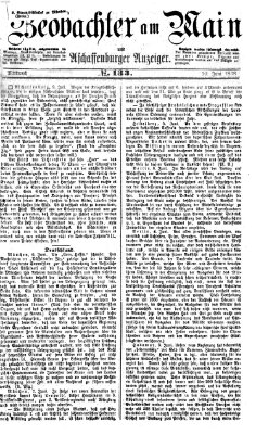 Beobachter am Main und Aschaffenburger Anzeiger Mittwoch 10. Juni 1868