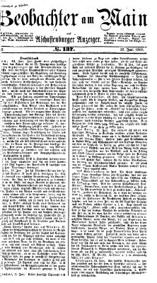 Beobachter am Main und Aschaffenburger Anzeiger Dienstag 16. Juni 1868