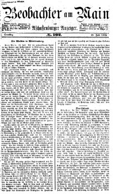 Beobachter am Main und Aschaffenburger Anzeiger Samstag 18. Juli 1868