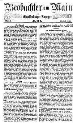 Beobachter am Main und Aschaffenburger Anzeiger Mittwoch 29. Juli 1868