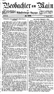 Beobachter am Main und Aschaffenburger Anzeiger Mittwoch 5. August 1868