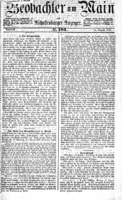 Beobachter am Main und Aschaffenburger Anzeiger Mittwoch 12. August 1868