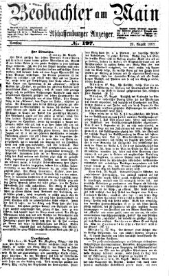 Beobachter am Main und Aschaffenburger Anzeiger Samstag 29. August 1868