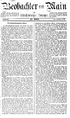 Beobachter am Main und Aschaffenburger Anzeiger Mittwoch 28. Oktober 1868