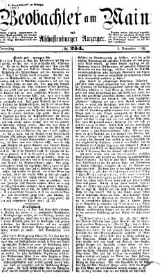 Beobachter am Main und Aschaffenburger Anzeiger Donnerstag 5. November 1868