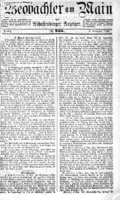 Beobachter am Main und Aschaffenburger Anzeiger Freitag 6. November 1868