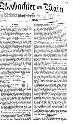 Beobachter am Main und Aschaffenburger Anzeiger Sonntag 8. November 1868