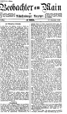 Beobachter am Main und Aschaffenburger Anzeiger Dienstag 10. November 1868