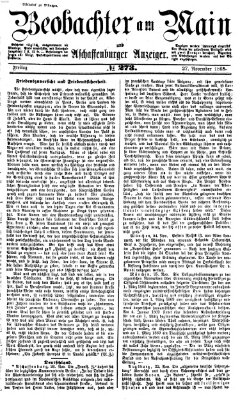 Beobachter am Main und Aschaffenburger Anzeiger Freitag 27. November 1868