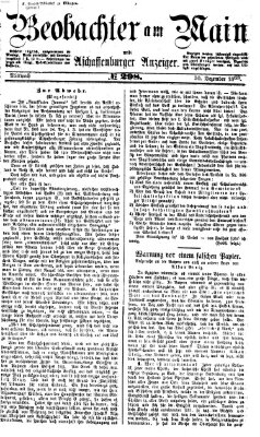 Beobachter am Main und Aschaffenburger Anzeiger Mittwoch 30. Dezember 1868