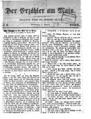 Der Erzähler am Main (Beobachter am Main und Aschaffenburger Anzeiger) Samstag 2. Januar 1886