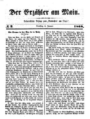 Der Erzähler am Main (Beobachter am Main und Aschaffenburger Anzeiger) Montag 4. Januar 1886