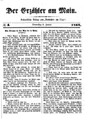 Der Erzähler am Main (Beobachter am Main und Aschaffenburger Anzeiger) Samstag 9. Januar 1886