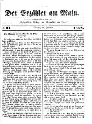 Der Erzähler am Main (Beobachter am Main und Aschaffenburger Anzeiger) Donnerstag 18. Februar 1886