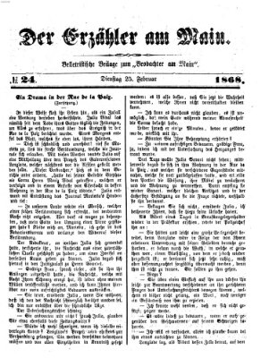 Der Erzähler am Main (Beobachter am Main und Aschaffenburger Anzeiger) Donnerstag 25. Februar 1886