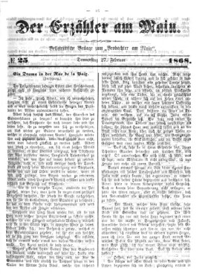 Der Erzähler am Main (Beobachter am Main und Aschaffenburger Anzeiger) Samstag 27. Februar 1886