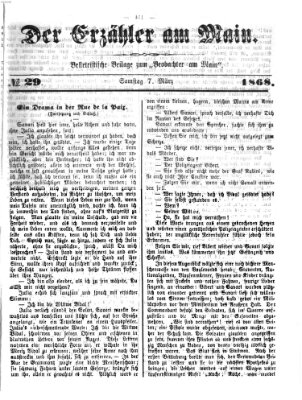 Der Erzähler am Main (Beobachter am Main und Aschaffenburger Anzeiger) Sonntag 7. März 1886