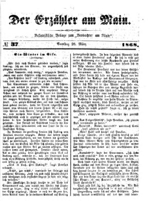 Der Erzähler am Main (Beobachter am Main und Aschaffenburger Anzeiger) Sonntag 28. März 1886