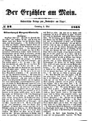 Der Erzähler am Main (Beobachter am Main und Aschaffenburger Anzeiger) Sonntag 2. Mai 1886