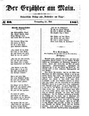 Der Erzähler am Main (Beobachter am Main und Aschaffenburger Anzeiger) Freitag 21. Mai 1886