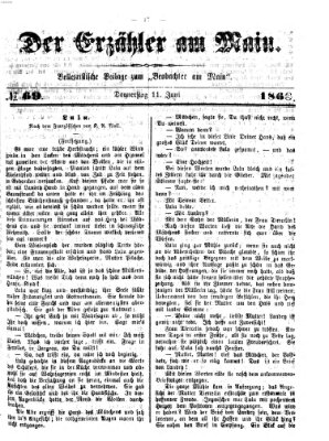 Der Erzähler am Main (Beobachter am Main und Aschaffenburger Anzeiger) Freitag 11. Juni 1886