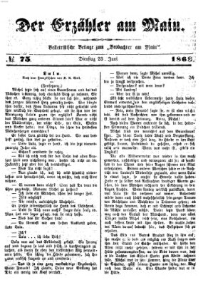 Der Erzähler am Main (Beobachter am Main und Aschaffenburger Anzeiger) Mittwoch 23. Juni 1886