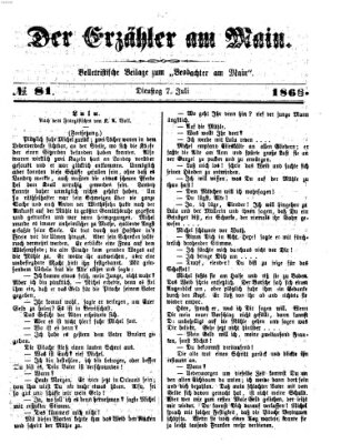 Der Erzähler am Main (Beobachter am Main und Aschaffenburger Anzeiger) Mittwoch 7. Juli 1886