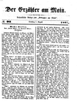 Der Erzähler am Main (Beobachter am Main und Aschaffenburger Anzeiger) Sonntag 1. August 1886