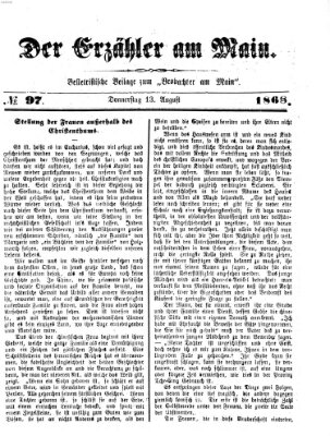 Der Erzähler am Main (Beobachter am Main und Aschaffenburger Anzeiger) Freitag 13. August 1886