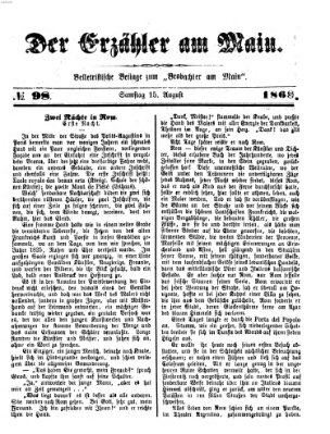 Der Erzähler am Main (Beobachter am Main und Aschaffenburger Anzeiger) Sonntag 15. August 1886