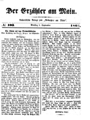 Der Erzähler am Main (Beobachter am Main und Aschaffenburger Anzeiger) Mittwoch 1. September 1886