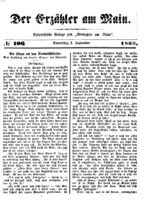 Der Erzähler am Main (Beobachter am Main und Aschaffenburger Anzeiger) Freitag 3. September 1886