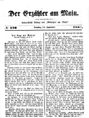 Der Erzähler am Main (Beobachter am Main und Aschaffenburger Anzeiger) Sonntag 12. September 1886