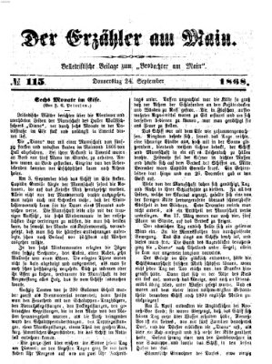 Der Erzähler am Main (Beobachter am Main und Aschaffenburger Anzeiger) Freitag 24. September 1886