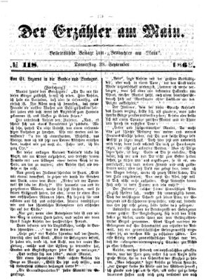 Der Erzähler am Main (Beobachter am Main und Aschaffenburger Anzeiger) Donnerstag 1. Oktober 1868