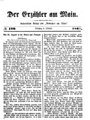 Der Erzähler am Main (Beobachter am Main und Aschaffenburger Anzeiger) Dienstag 6. Oktober 1868