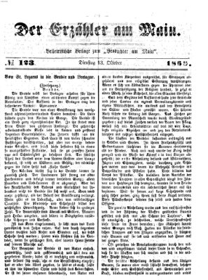 Der Erzähler am Main (Beobachter am Main und Aschaffenburger Anzeiger) Dienstag 13. Oktober 1868