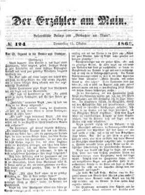 Der Erzähler am Main (Beobachter am Main und Aschaffenburger Anzeiger) Donnerstag 15. Oktober 1868