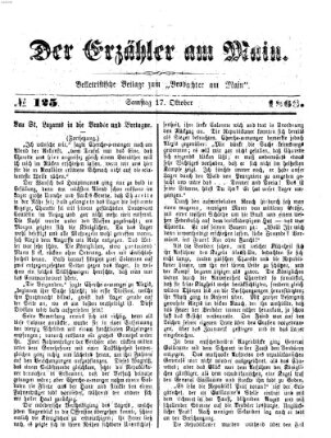 Der Erzähler am Main (Beobachter am Main und Aschaffenburger Anzeiger) Samstag 17. Oktober 1868