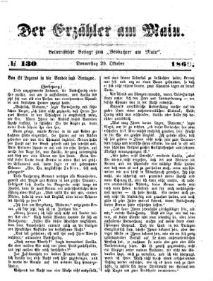 Der Erzähler am Main (Beobachter am Main und Aschaffenburger Anzeiger) Donnerstag 29. Oktober 1868