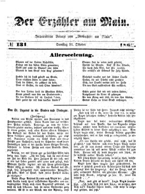 Der Erzähler am Main (Beobachter am Main und Aschaffenburger Anzeiger) Samstag 31. Oktober 1868