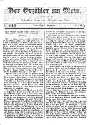 Der Erzähler am Main (Beobachter am Main und Aschaffenburger Anzeiger) Donnerstag 3. Dezember 1868