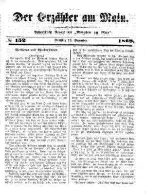 Der Erzähler am Main (Beobachter am Main und Aschaffenburger Anzeiger) Samstag 19. Dezember 1868