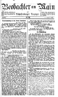 Beobachter am Main und Aschaffenburger Anzeiger Sonntag 3. Januar 1869