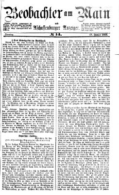 Beobachter am Main und Aschaffenburger Anzeiger Sonntag 17. Januar 1869