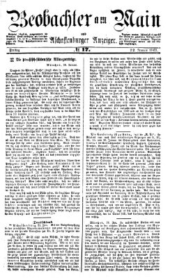 Beobachter am Main und Aschaffenburger Anzeiger Freitag 22. Januar 1869