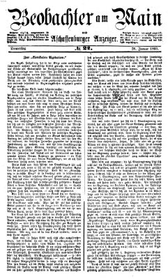 Beobachter am Main und Aschaffenburger Anzeiger Donnerstag 28. Januar 1869