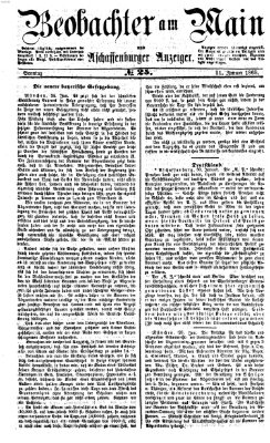 Beobachter am Main und Aschaffenburger Anzeiger Sonntag 31. Januar 1869