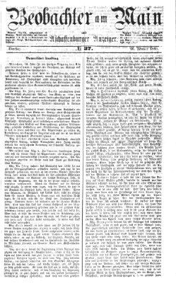 Beobachter am Main und Aschaffenburger Anzeiger Dienstag 16. Februar 1869