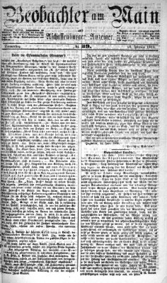 Beobachter am Main und Aschaffenburger Anzeiger Donnerstag 18. Februar 1869